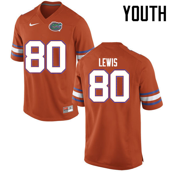 Youth Florida Gators #80 Cyontai Lewis College Football Jerseys Sale-Orange - Click Image to Close